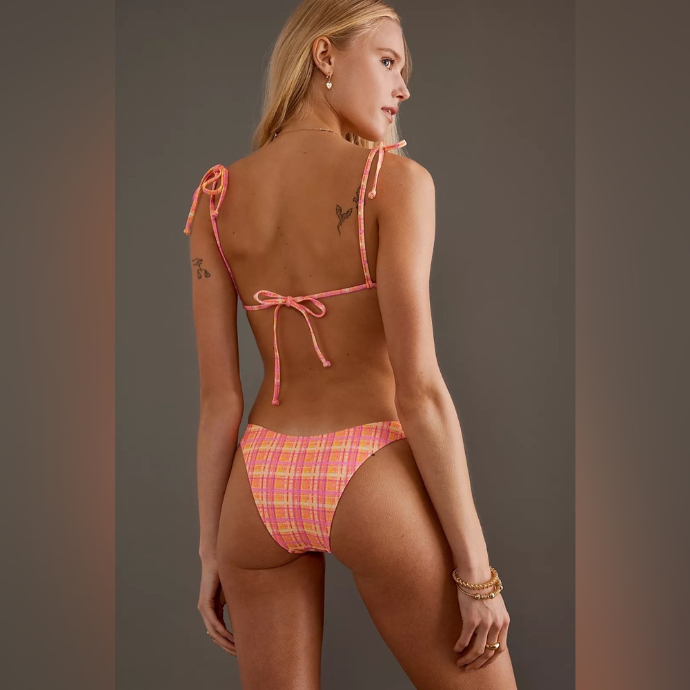 ▪️Kulani Kinis Check Set, Triangle Top and Bottom XS